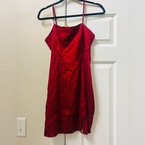 Forever 21 Vibrant Red Textured Dress